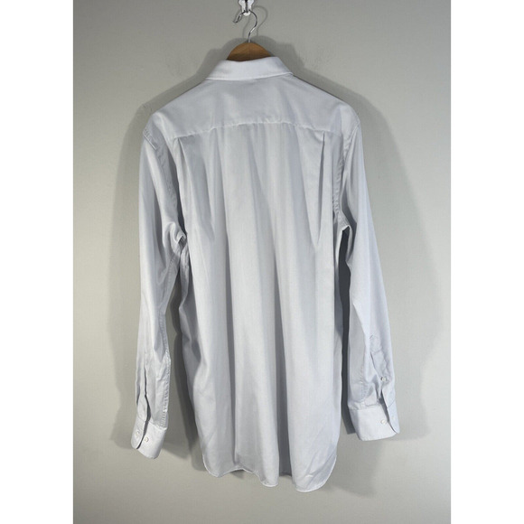 Proper Shirtings Contemporary Fit Button Up Dress Shirt Mens 17 36-35 Light Gray - Picture 2 of 12